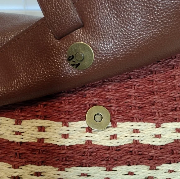 Sun N Sand Horizontal Striped Straw Summer Boho Hand Shoulder Bag - Picture 11 of 14